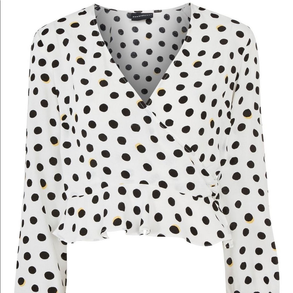 Topshop Polka Dot Blouse